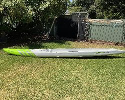 One Unlimited Dugout, Ultra Light Carbon 25 inches 17' 11" stand up paddle racing & downwind board