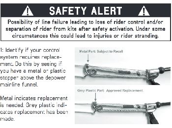 Cabrinha Recalls Control Bar Component - Kitesurfing News