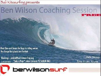Free Ben Wilson Kitesurfing Clinic in Bali - Kitesurfing News